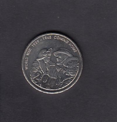 Beschrijving: 20 Cent WWII COMING HOME